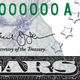 Picture of Jacob Lew's signature on a five dollar bill.